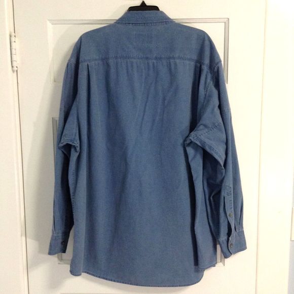 VTG Redhead Denim Shirt Mens 2XL Blue Shacket Button-up Long Sleeve Workwear - Picture 5 of 11